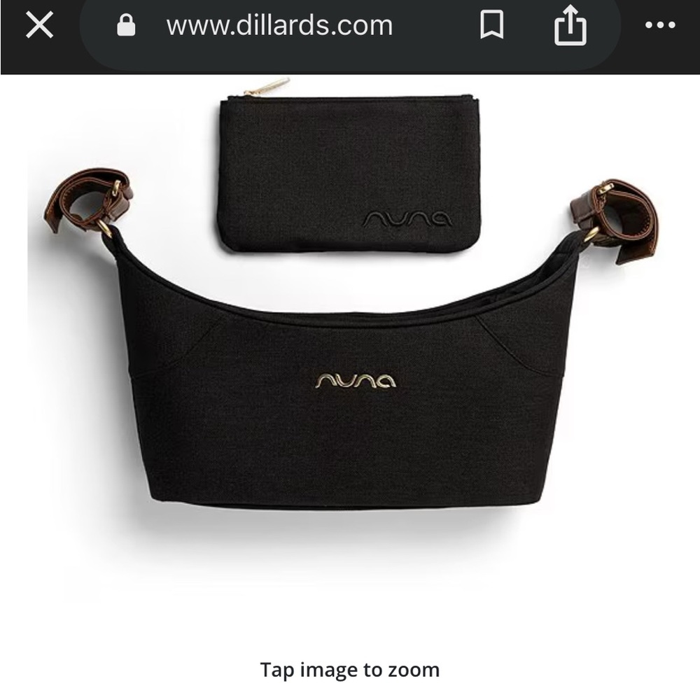 Nuna Kids Black Stroller Organizer with Removable Pouch